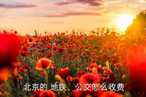  北京的 地鐵、公交怎么收費