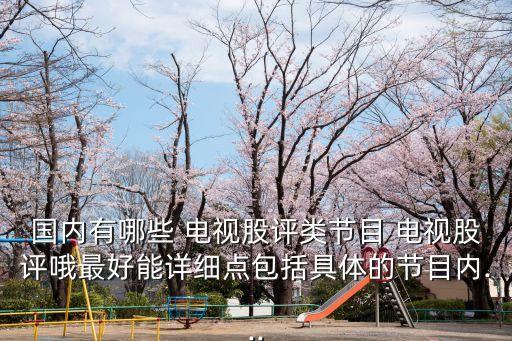 國內(nèi)有哪些 電視股評(píng)類節(jié)目 電視股評(píng)哦最好能詳細(xì)點(diǎn)包括具體的節(jié)目內(nèi)...