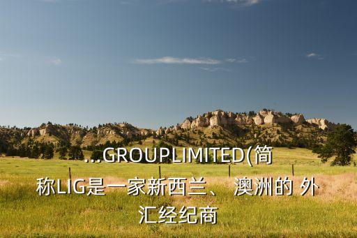 ...GROUPLIMITED(簡(jiǎn)稱LIG是一家新西蘭、 澳洲的 外匯經(jīng)紀(jì)商