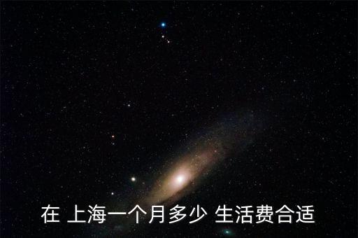 在 上海一個月多少 生活費(fèi)合適