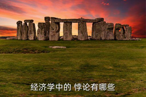 經(jīng)濟學(xué)中的 悖論有哪些