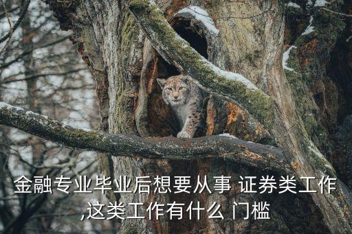 金融專(zhuān)業(yè)畢業(yè)后想要從事 證券類(lèi)工作,這類(lèi)工作有什么 門(mén)檻