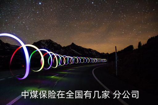  中煤保險在全國有幾家 分公司