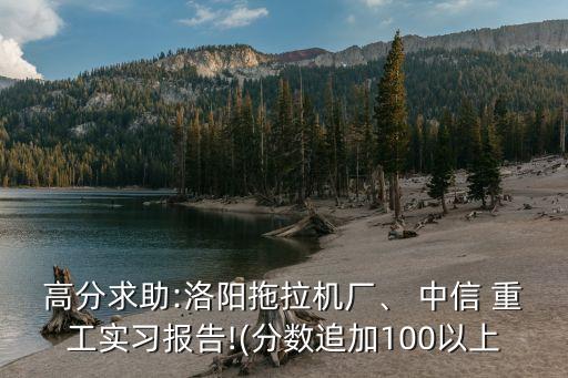 高分求助:洛陽拖拉機廠、 中信 重工實習報告!(分數追加100以上