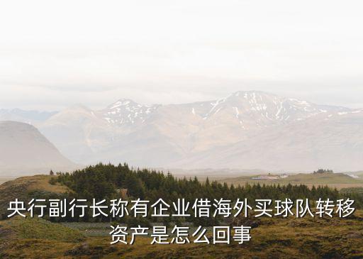 央行副行長(zhǎng)稱有企業(yè)借海外買(mǎi)球隊(duì)轉(zhuǎn)移資產(chǎn)是怎么回事