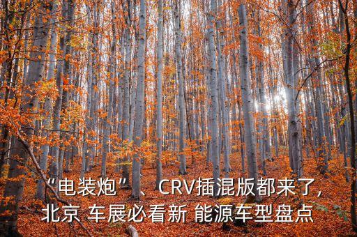 “電裝炮”、CRV插混版都來了, 北京 車展必看新 能源車型盤點