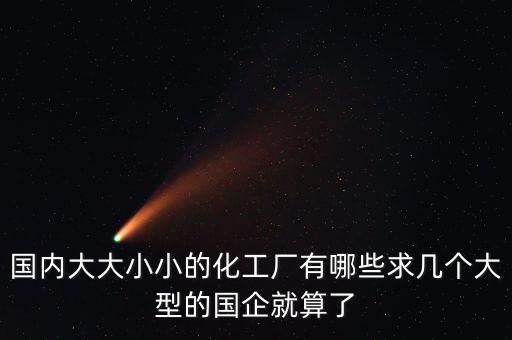 國(guó)內(nèi)大大小小的化工廠有哪些求幾個(gè)大型的國(guó)企就算了