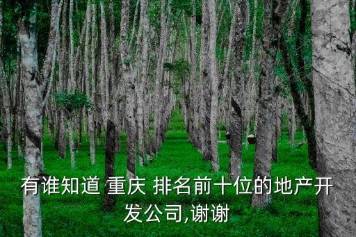 有誰知道 重慶 排名前十位的地產開發(fā)公司,謝謝