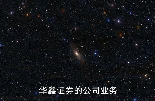  華鑫證券的公司業(yè)務
