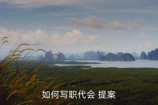 如何寫(xiě)職代會(huì) 提案