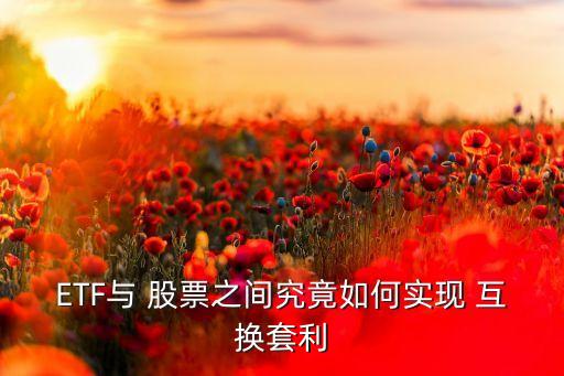 ETF與 股票之間究竟如何實現 互換套利