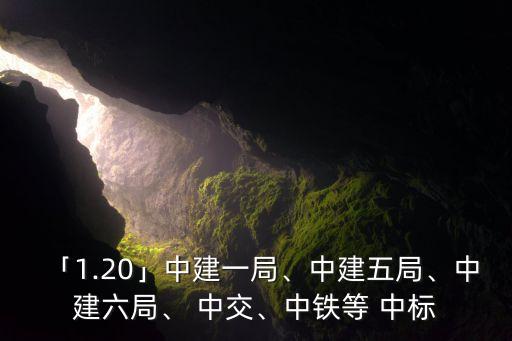「1.20」中建一局、中建五局、中建六局、 中交、中鐵等 中標(biāo)
