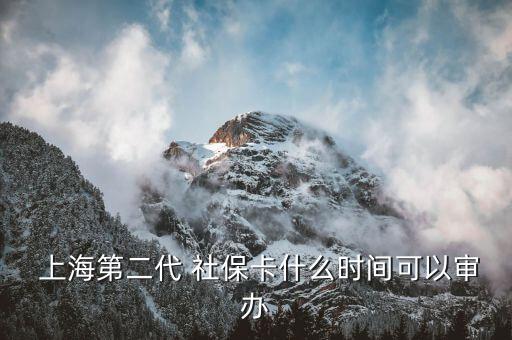  上海第二代 社?？ㄊ裁磿r間可以審辦