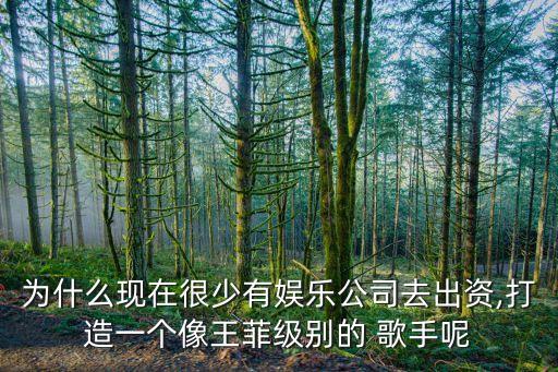 為什么現(xiàn)在很少有娛樂公司去出資,打造一個(gè)像王菲級(jí)別的 歌手呢