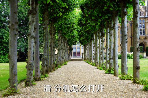 清 分機(jī)怎么打開(kāi)