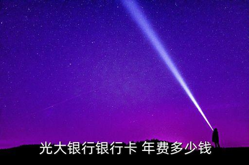 光大銀行信用卡的年費