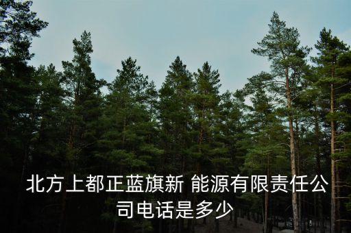  北方上都正藍旗新 能源有限責(zé)任公司電話是多少