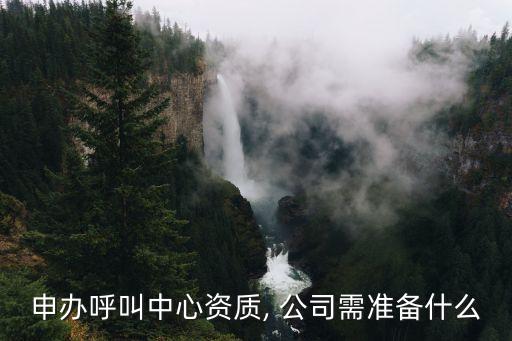 申辦呼叫中心資質, 公司需準備什么