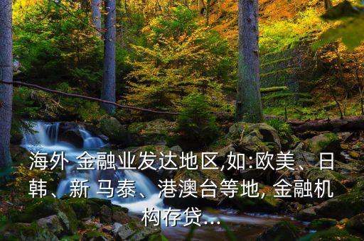 海外 金融業(yè)發(fā)達(dá)地區(qū),如:歐美、日韓、新 馬泰、港澳臺(tái)等地, 金融機(jī)構(gòu)存貸...