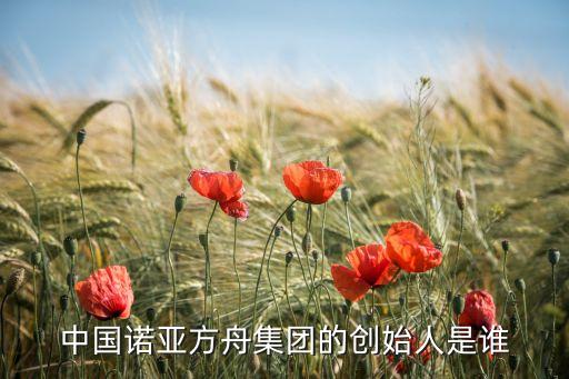 中國諾亞方舟集團的創(chuàng)始人是誰