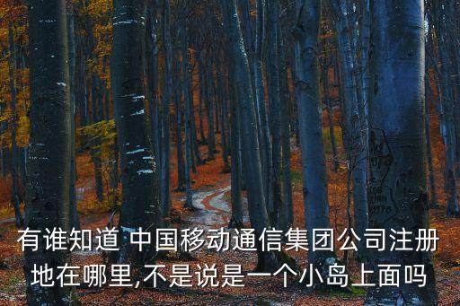 有誰知道 中國移動(dòng)通信集團(tuán)公司注冊(cè)地在哪里,不是說是一個(gè)小島上面嗎