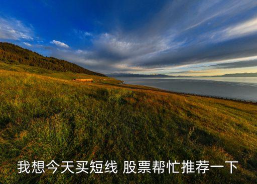 我想今天買(mǎi)短線 股票幫忙推薦一下