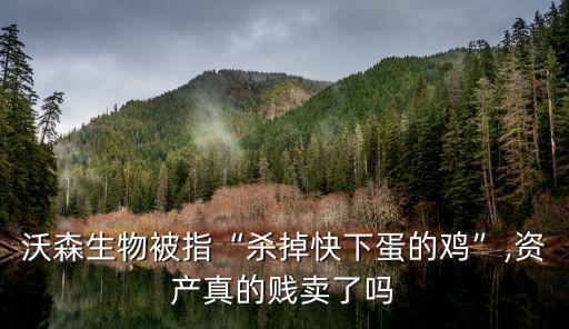 沃森生物被指“殺掉快下蛋的雞”,資產真的賤賣了嗎