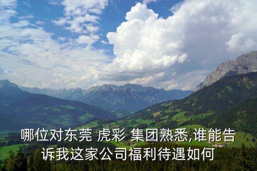 哪位對(duì)東莞 虎彩 集團(tuán)熟悉,誰(shuí)能告訴我這家公司福利待遇如何