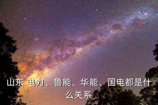 山東 電力、魯能、華能、國電都是什么關(guān)系