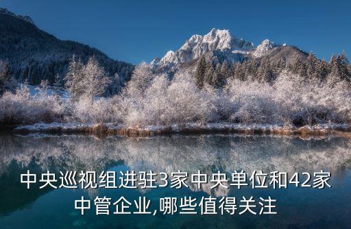 中央巡視組進駐3家中央單位和42家中管企業(yè),哪些值得關注