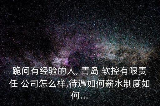 跪問有經(jīng)驗(yàn)的人, 青島 軟控有限責(zé)任 公司怎么樣,待遇如何薪水制度如何...