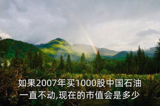 如果2007年買1000股中國石油一直不動(dòng),現(xiàn)在的市值會是多少