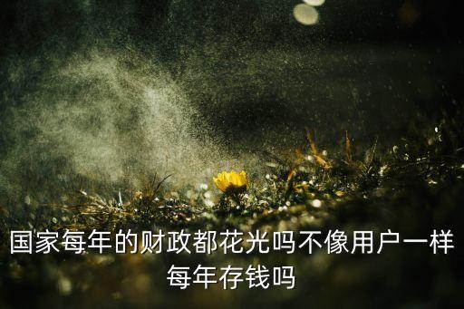 國(guó)家每年的財(cái)政都花光嗎不像用戶一樣每年存錢嗎