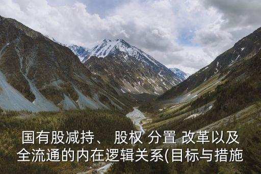 國(guó)有股減持、 股權(quán) 分置 改革以及全流通的內(nèi)在邏輯關(guān)系(目標(biāo)與措施