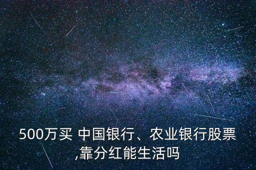 500萬買 中國(guó)銀行、農(nóng)業(yè)銀行股票,靠分紅能生活嗎