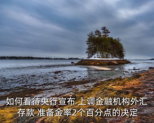 如何看待央行宣布 上調金融機構外匯 存款 準備金率2個百分點的決定