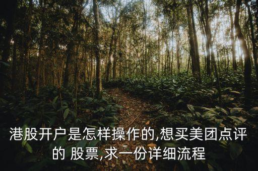港股開戶是怎樣操作的,想買美團(tuán)點(diǎn)評的 股票,求一份詳細(xì)流程