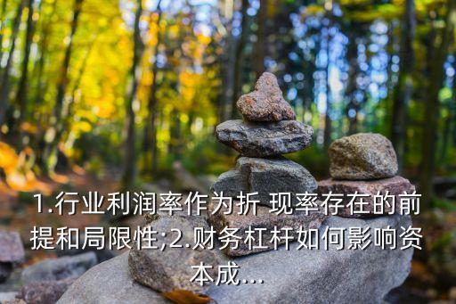 1.行業(yè)利潤(rùn)率作為折 現(xiàn)率存在的前提和局限性;2.財(cái)務(wù)杠桿如何影響資本成...