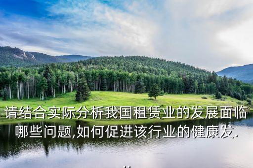 請結(jié)合實(shí)際分析我國租賃業(yè)的發(fā)展面臨哪些問題,如何促進(jìn)該行業(yè)的健康發(fā)...