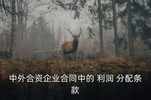 公司利潤分配協(xié)議,合作經營利潤分配協(xié)議