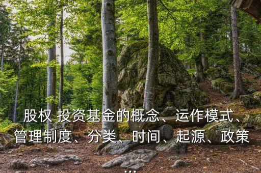  股權(quán) 投資基金的概念、運(yùn)作模式、 管理制度、分類、時(shí)間、起源、政策...