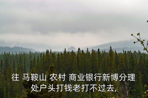 往 馬鞍山 農(nóng)村 商業(yè)銀行新博分理處戶頭打錢(qián)老打不過(guò)去,