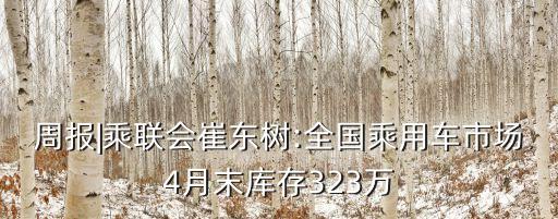 周報(bào)|乘聯(lián)會(huì)崔東樹(shù):全國(guó)乘用車市場(chǎng)4月末庫(kù)存323萬(wàn)