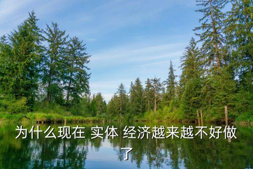 為什么現(xiàn)在 實(shí)體 經(jīng)濟(jì)越來越不好做了
