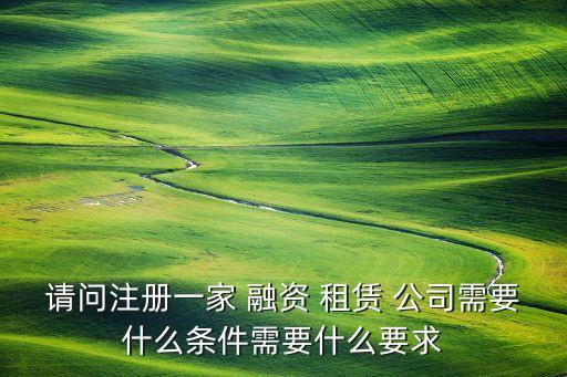 請(qǐng)問(wèn)注冊(cè)一家 融資 租賃 公司需要什么條件需要什么要求