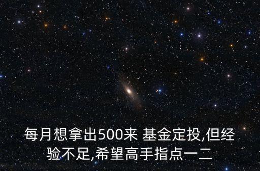 每月想拿出500來 基金定投,但經(jīng)驗不足,希望高手指點(diǎn)一二
