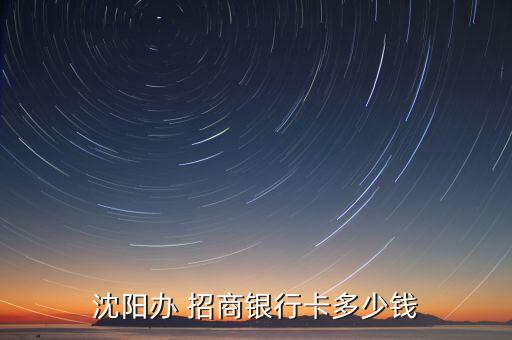 沈陽(yáng)辦 招商銀行卡多少錢