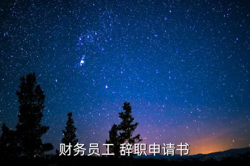 財(cái)務(wù)員工 辭職申請(qǐng)書