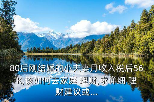 80后剛結婚的小夫妻月收入稅后56K,該如何去家庭 理財,求詳細 理財建議或...