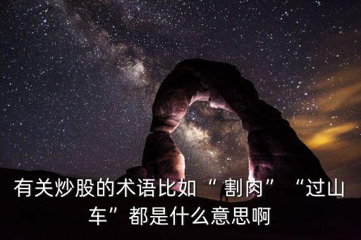 有關(guān)炒股的術(shù)語(yǔ)比如“ 割肉”“過山車”都是什么意思啊